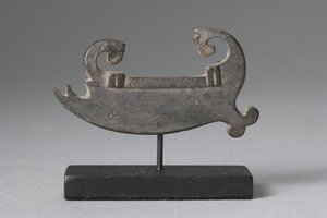 Fibula van een schip (vertind brons)
